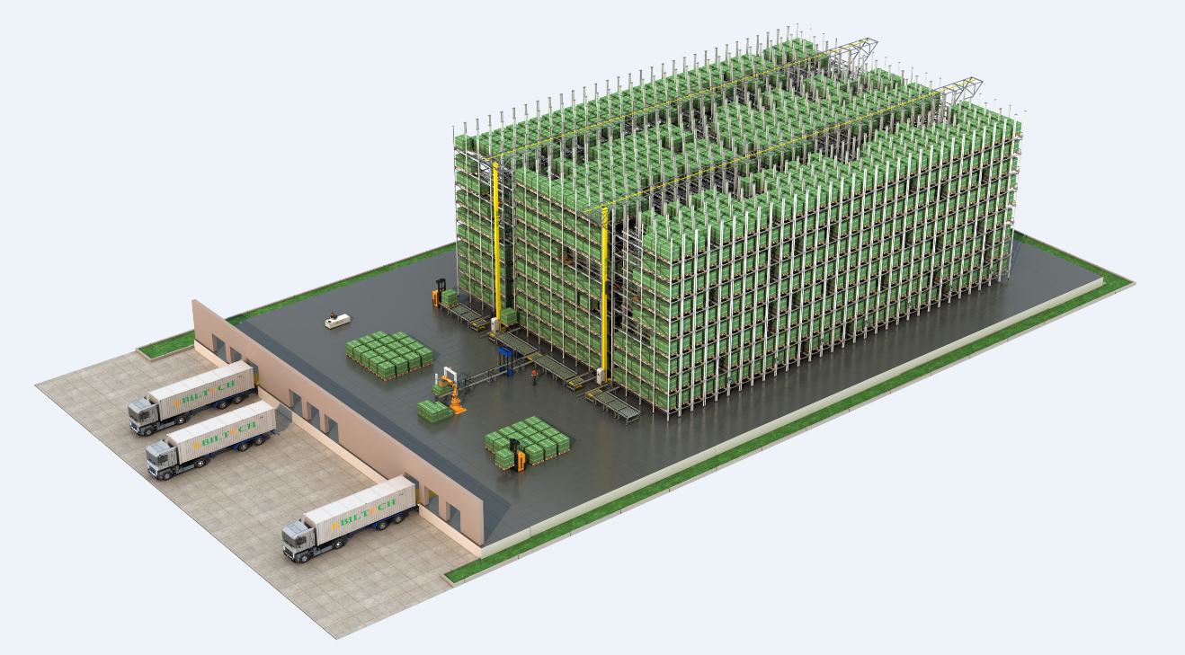 Stacker Crane + Pallet Runner System